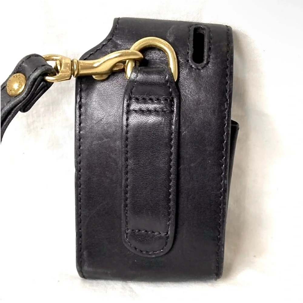 Coach 4521 Star TAC Leather Vintage Flap Small Cell Phone Case Holder